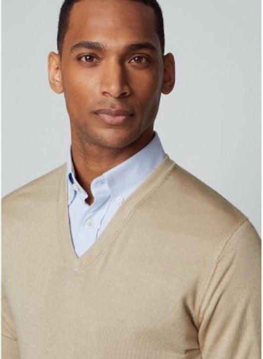 Produktbild Hackett Merino-Seide V-Ausschnitt Pullover (S)