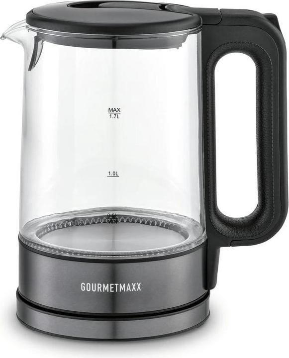 Gourmetmaxx Wasserkocher 1.7 l, Transparent/Grau (1.70 l)