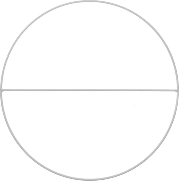 Produktbild Rico Design Metallring mit Querstrebe Weiss, 25 cm