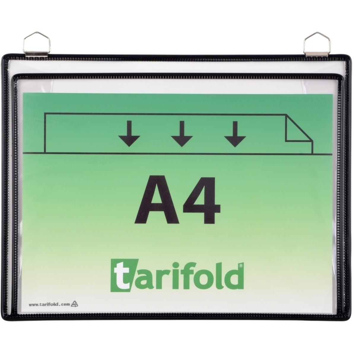 Tarifold, Informationsschild, Ablagehängetafeln 32x24cm schwarz VE=5 Stück