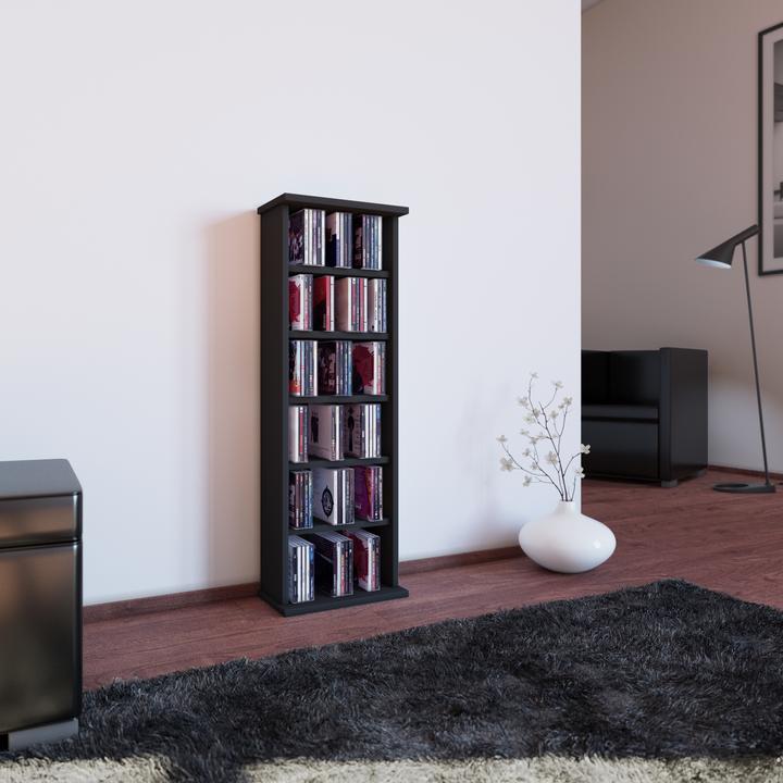 Produktbild VCM Holz CD DVD Stand Regal Vostan (31 x 18 x 92 cm)