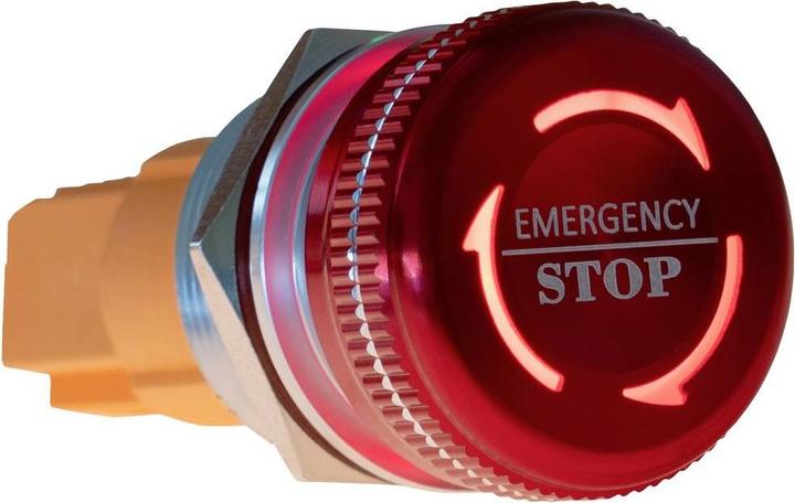 Actual product image Joy-it Button22NA-01 Emergency stop button mechanical interlock Red, Green (Ø x H