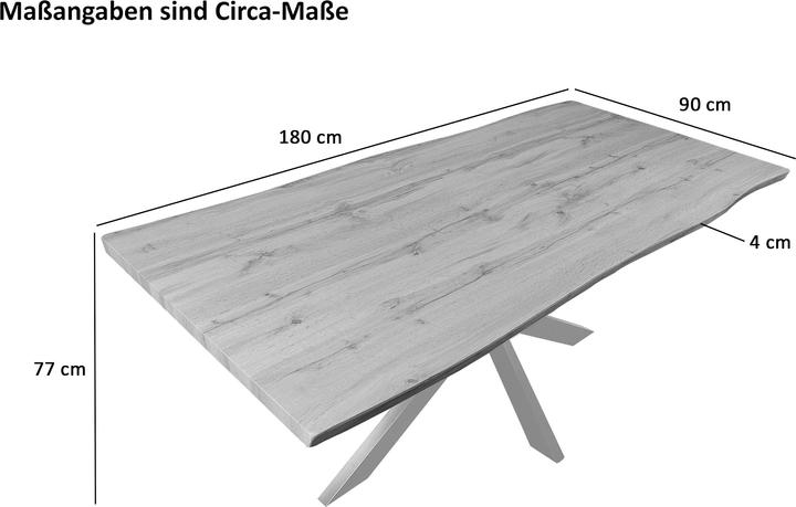 Image du produit SAM JOSY Baumkante massiv Mdf (180 x 90 x 77 cm)
