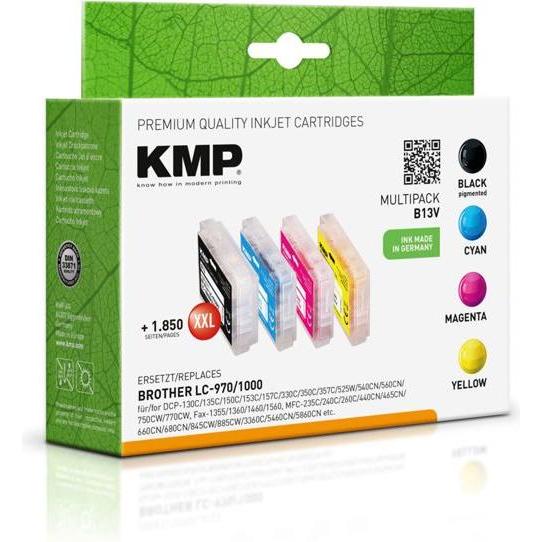 Thumbnail - KMP, Druckerpatrone, Tinte ersetzt LC970VALBP (M, BK, Y, C)