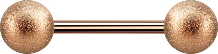 Immagine prodotto Star Piercing Micro bilanciere in oro rosa con due palline maculate (senza ottone, Acciaio chirurgico 316L)