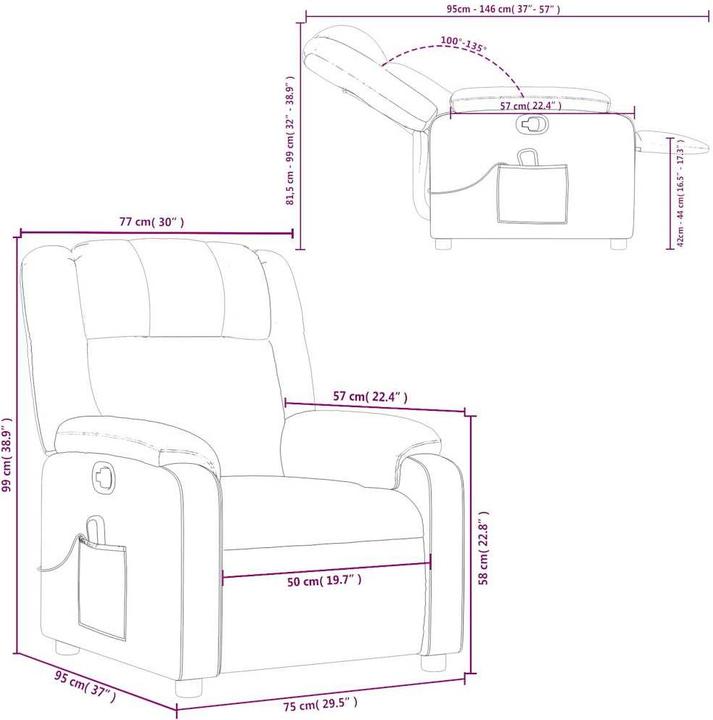 Actual product image VidaXL Massage-Relaxsessel