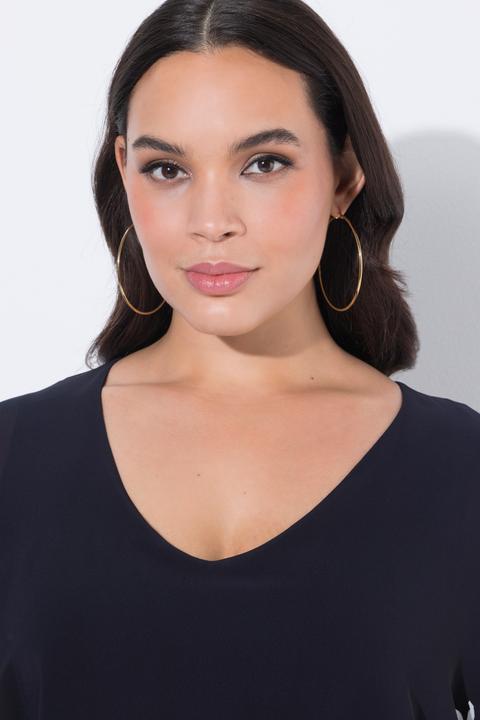 Actual product image Ulla Popken Iris Print Layered Chiffon Blouse (60)