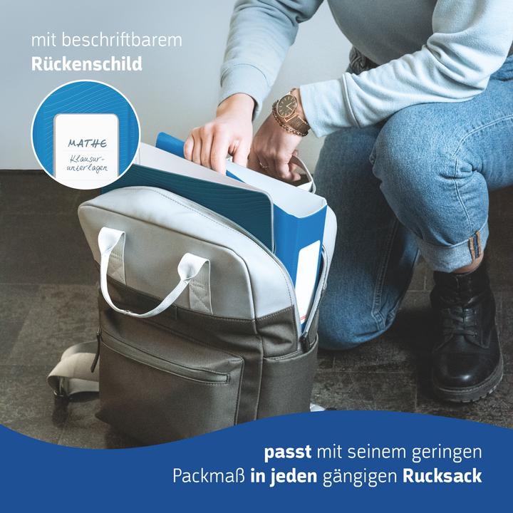 Produktbild Brunnen WAVE Ordner azur Kunststoff 7,0 cm DIN A4 (A4, 70 mm, 1 Stk.)