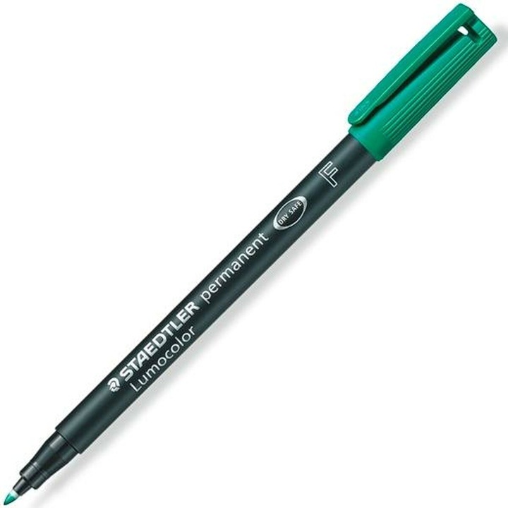 Actual product image Staedtler 10 Lumocolor foil pens green 0.6 mm permanent (Green, 0.60 mm, 10 x)