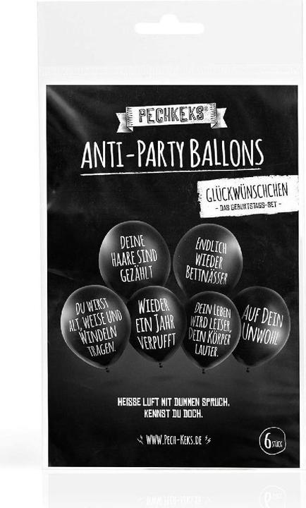 Produktbild Pechkeks Anti-Party Ballons (6x)