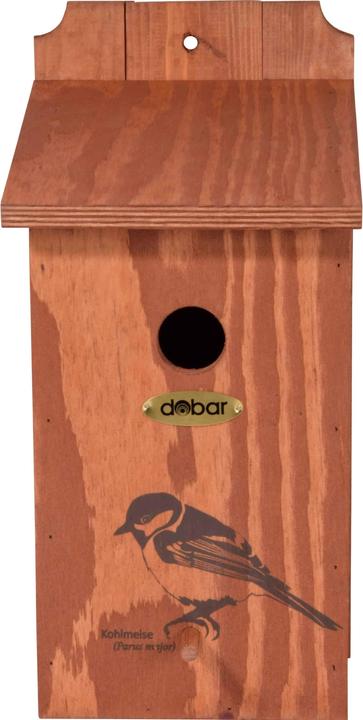 Produktbild Dobar Nistkasten mit Motiv Kohlmeise 17 x 18 x 35 cm