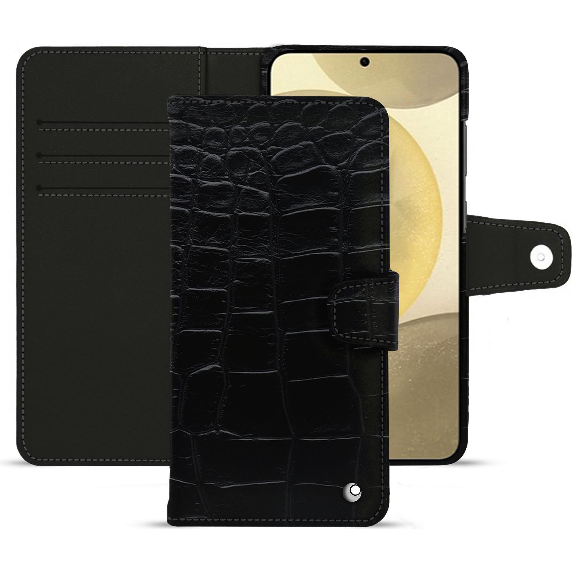 Noreve Lederschutzhülle (Samsung Galaxy S24+), Smartphone Hülle, Schwarz
