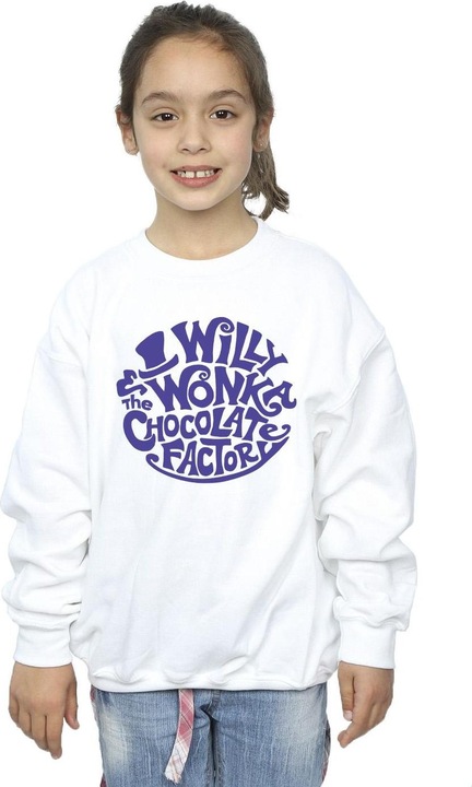 Immagine prodotto Willy Wonka & the Chocolate Factory Typed Logo Felpa Ragazze (152, 158)