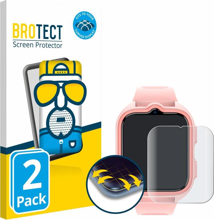 Produktbild BROTECT Fullscreen für Blackview Z30 Kids Smartwatch Schutzfolie Displayschutz Folie Matt