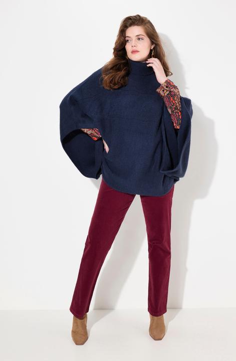 Produktbild Ulla Popken Poncho, Rollkragen, oversized, Halbarm (58, 60, 62)