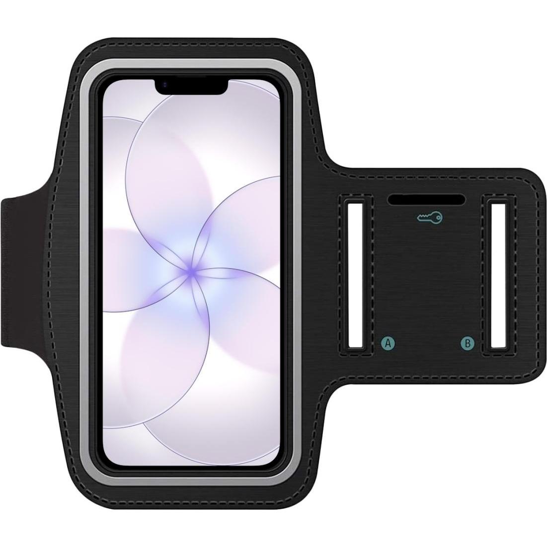 SmartFitness Handy Sport Armband, Fascia da braccio per smartphone, Nero, Trasparente
