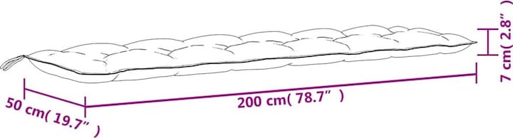 200 x 50 x 7 cm