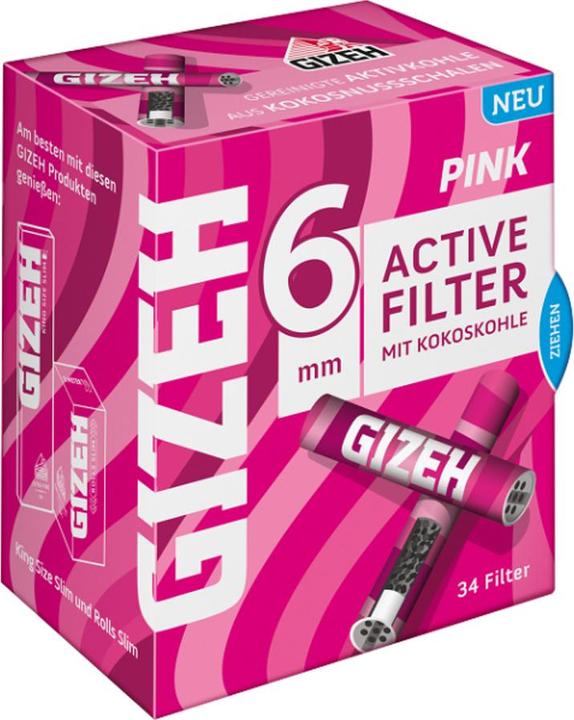 Image du produit Gizeh Filtre actif rose 6mm 34pcs