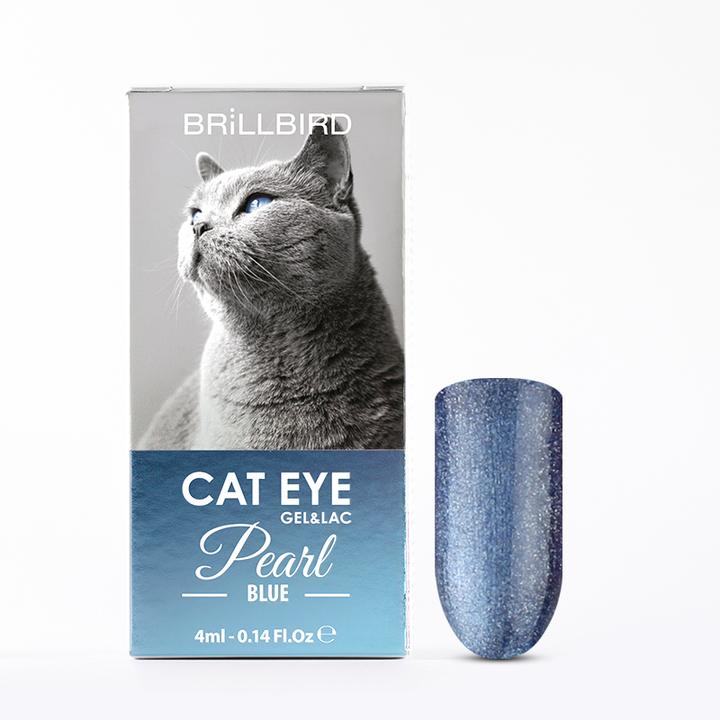 BrillBird Cat Eye Pearl Blue 4ml (Vernis à ongles effet gel)