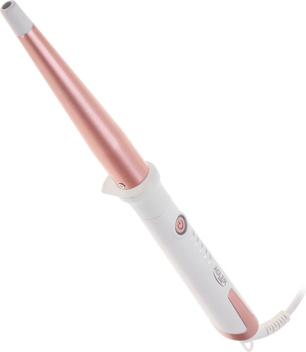 Adler AD 2119 Conical curling iron, White/Pink