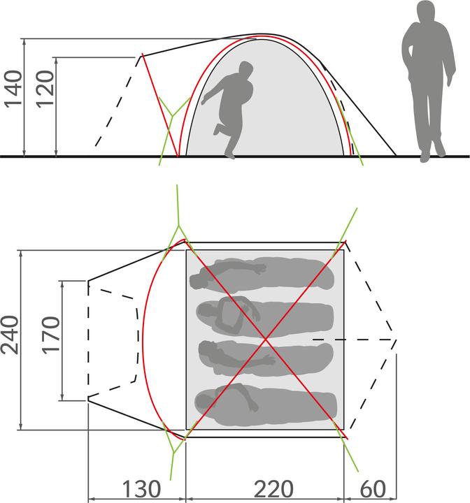 Produktbild Vaude Campo Grande XT (Kuppelzelt, 4.92 kg, 4 Personen)