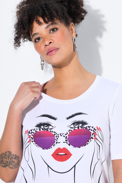 Actual product image Miamoda T-Shirt, A-Linie, Model-Motiv, Glitzersteinchen (50)