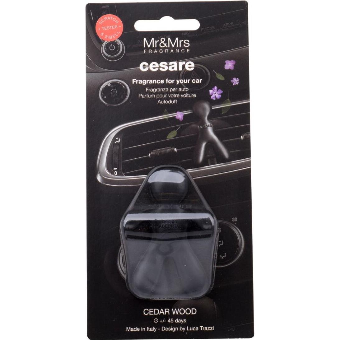 Mr & Mrs Fragrance Nero Deodorante Per Ambiente, Legno Di Cedro Di Cesare