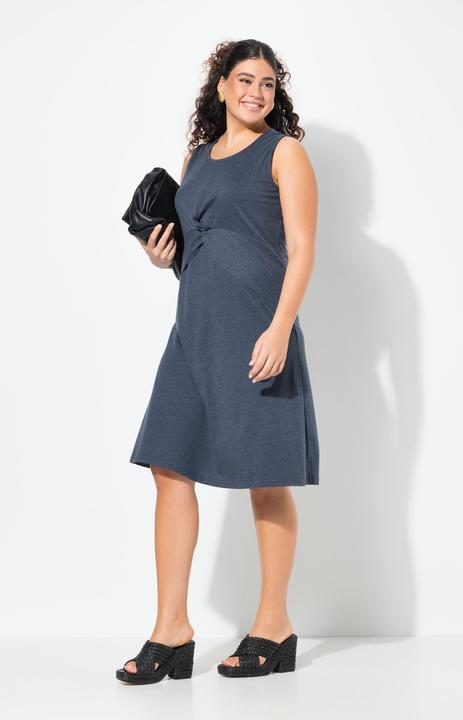 Image du produit Ulla Popken Robe en jersey sans manches, décolleté rond, coupe évasée (46, 48)