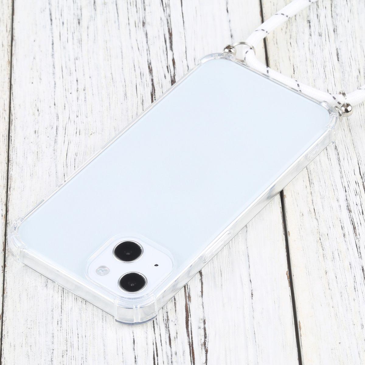 König Design Hülle Handy Schutz für Apple iPhone 13 mini Case Cover Tasche Etuis Bumper Weiss, Handykette, Weiss