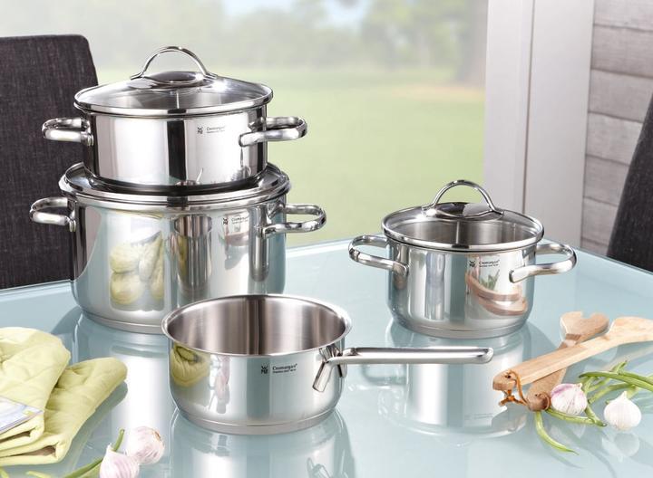 Image du produit WMF Set de casseroles à induction Set de casseroles 4pcs couvercle en verre Provence Plus (24 cm, Casserole, Acier inoxydable)
