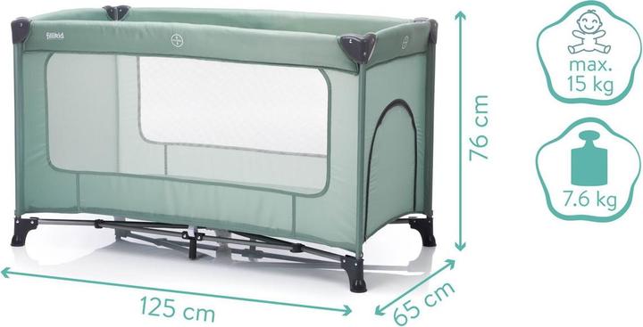 Image du produit Fillikid Lit de voyage Nizza (120 x 60 cm)