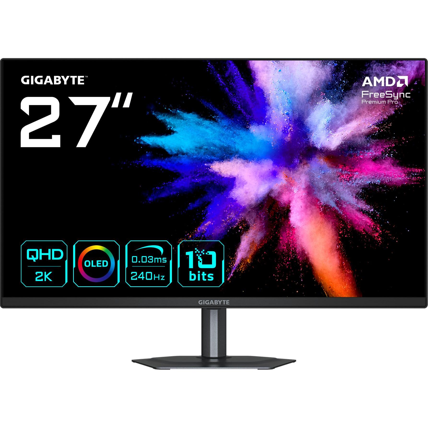 Gigabyte GO27Q24 27inch QD-OLED Monitor 2??560x1440 240Hz 400cd/m2 (2560 x 1440 pixel, 27"), Monitor, Nero