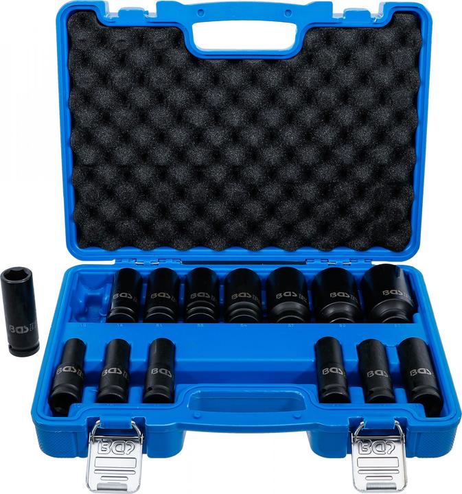 Image du produit BGS Impact Socket Set, Hexagon | 12.5 mm (1/2") Drive | 10 - 32 mm | 14 pcs. (1/2")