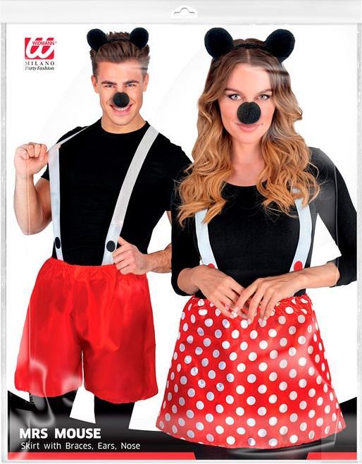 Produktbild Widmann MÄUSCHEN Dress- Up- Set (Ohren, Nase, Rock oder kurze Hose), sort.