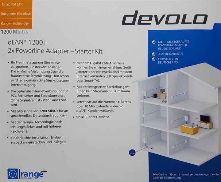Actual product image Devolo dLAN 1200+ Starter Kit (1200 Mbit/s)