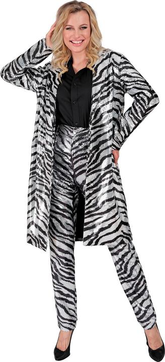 Actual product image Widmann Sequin coat in zebra pattern (M, S)