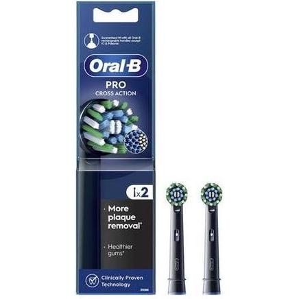 Oral-B, Testine per spazzolino, Cross Action Replacement Heads For Electric Toothbrush - 2 Pieces (2 x)
