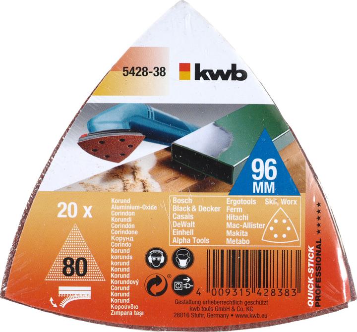 Produktbild kwb Delta Profi-Pack K80 /20Stück (80)