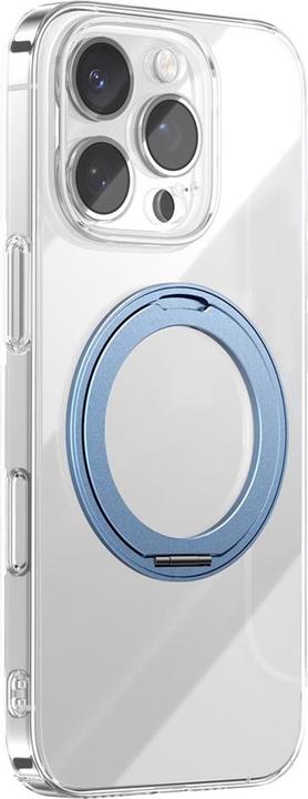 Actual product image Joyroom JR-16JL8 Ultra-Thin Magnetic Phone Case with 360° Rotatable Ring Stand for iP 16 Pro Max - Blue (Apple iPhone 16 Pro Max)