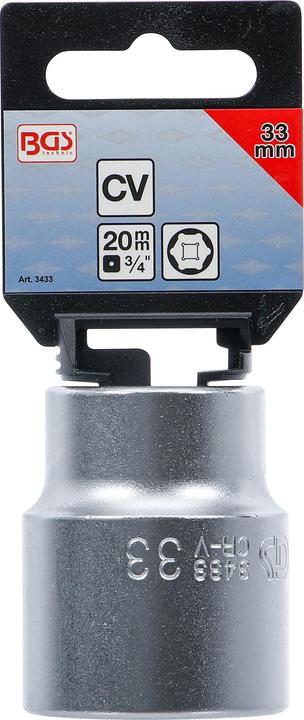 Actual product image BGS Socket, Hexagon | 20 mm (3/4") Drive | 33 mm (33 mm)