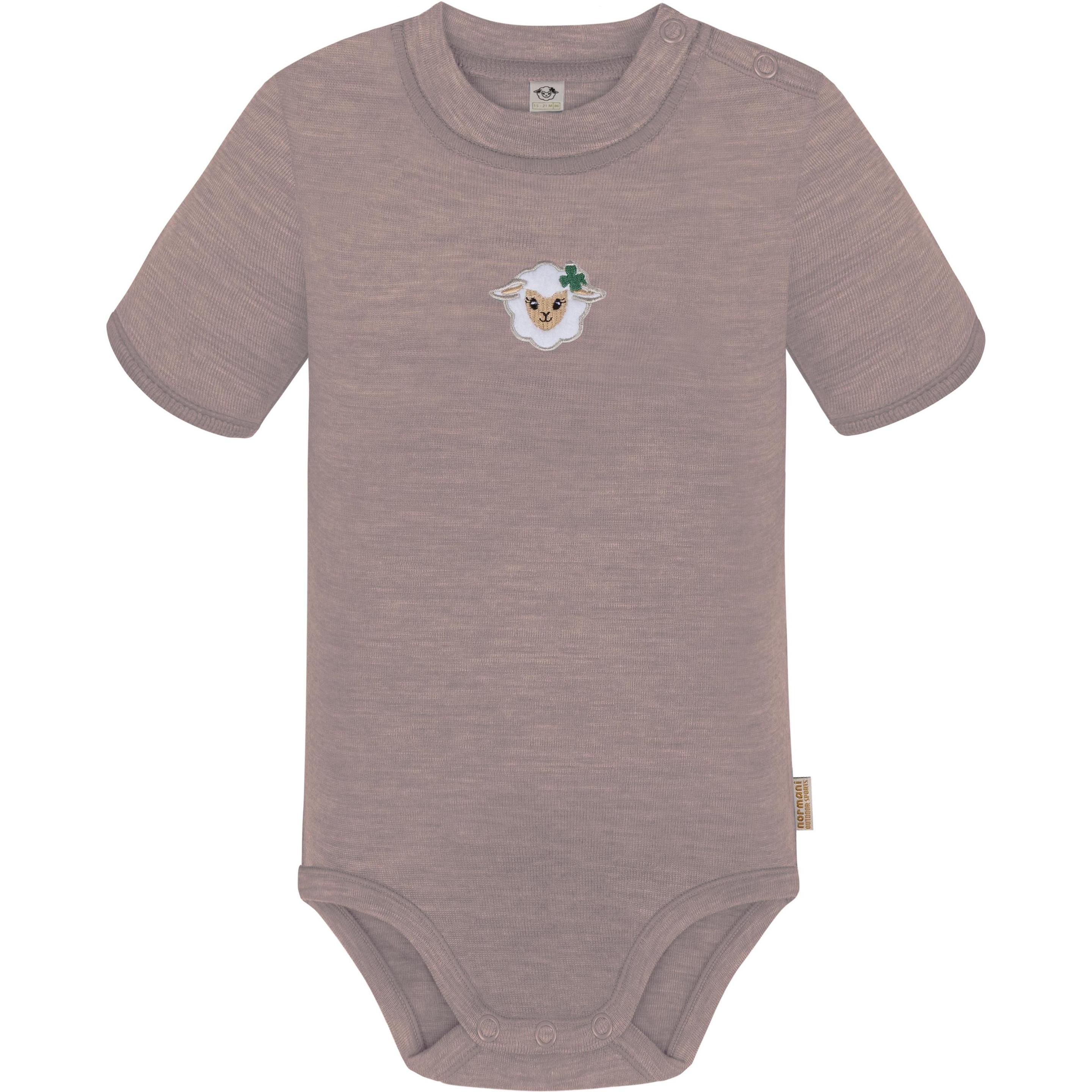 Normani, Body, Baby Merino Kurzarmbody „Tihoi" und Hose „Tutira" - 9613, Rosa, (74)