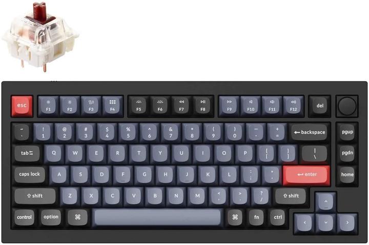 Actual product image Keychron Key Q1 Knob 75% Alu RGB Gat Brown bk H Q1-M3-EN (DE, Cable)