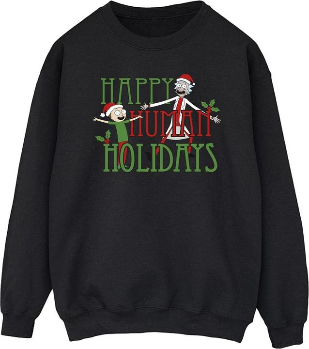 Actual product image Rick And Morty Mens Happy Human Holidays Sweatshirt (M)