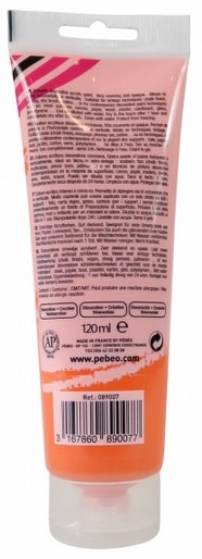 Image du produit Pebeo Decocrème Peinture acrylique mate (Orange, 120 ml)
