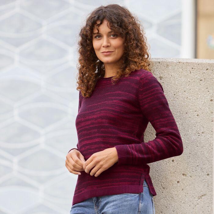 Produktbild Beverly Hills Formula Damen Strickpullover mit Farbverlauf und Rundhalsausschnitt (XL)