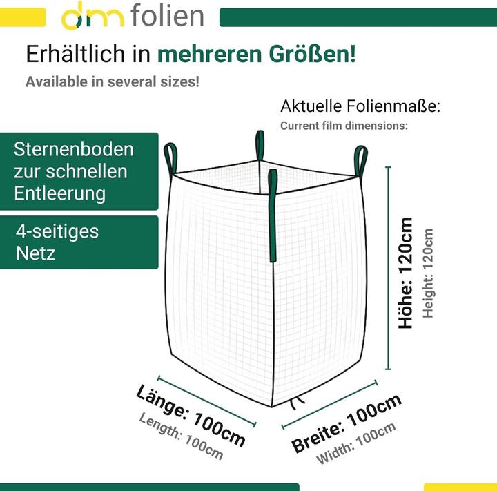 Produktbild Dm-folien Big Bag Holzsäcke mit Netzgewebe (5 Stück)
