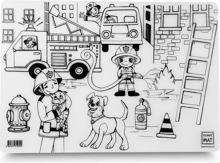 Immagine prodotto Funny Mat Tappeto da colorare lavabile dei vigili del fuoco