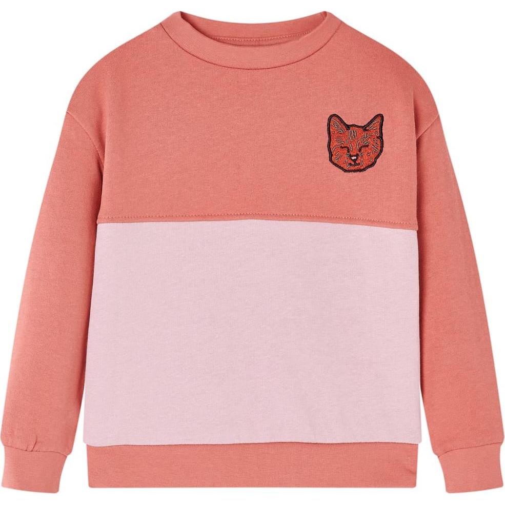 VidaXL, Jungen, Pullover, Kinder-Sweatshirt mit Farbblock Rosa 116,Material: 80, Rosa, (116)