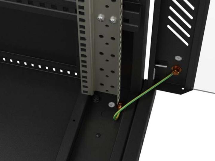 Image du produit Lanberg Armoire rack autonome 19" 22U 600x1000 noir avec porte vitrée (emballage à plat) (22 HE, Rack 19 pouces)