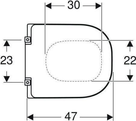 Image du produit Geberit Keramag / Siège de WC Renova Comfort Square blanc 572830000